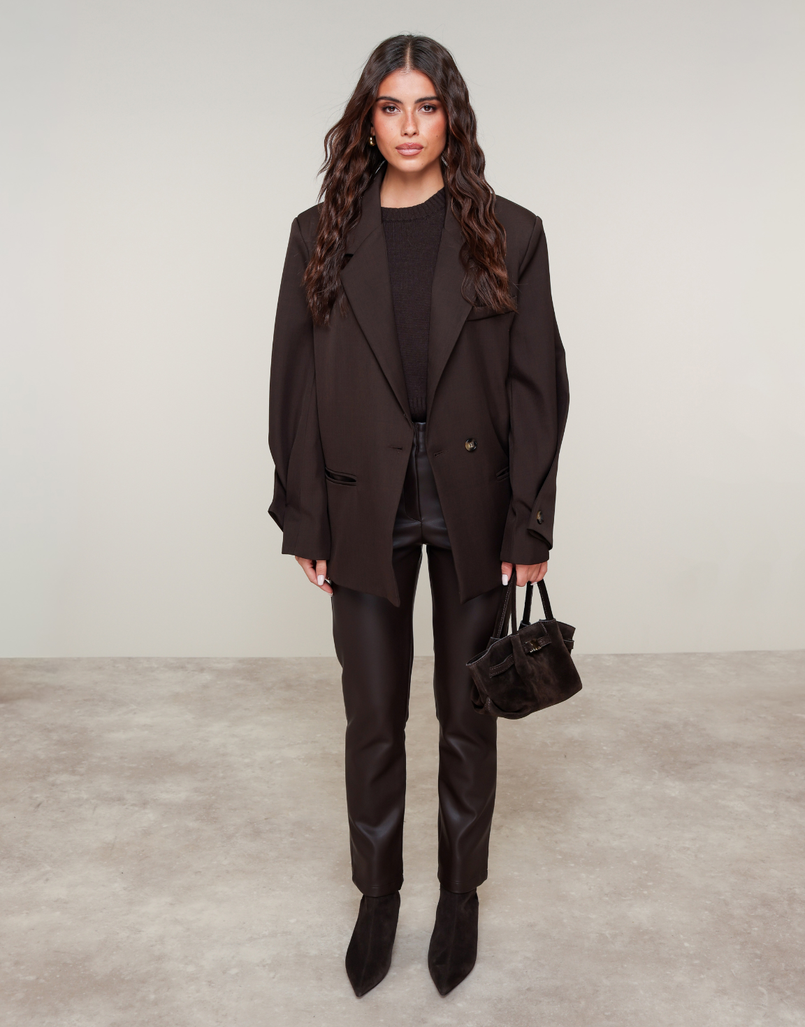 Donkerbruine PU Leren - Broek