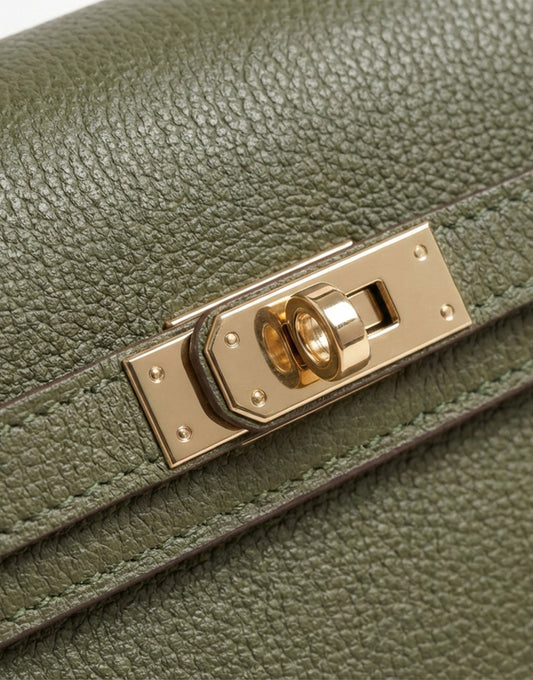 Army Green Gold Detail - Bag