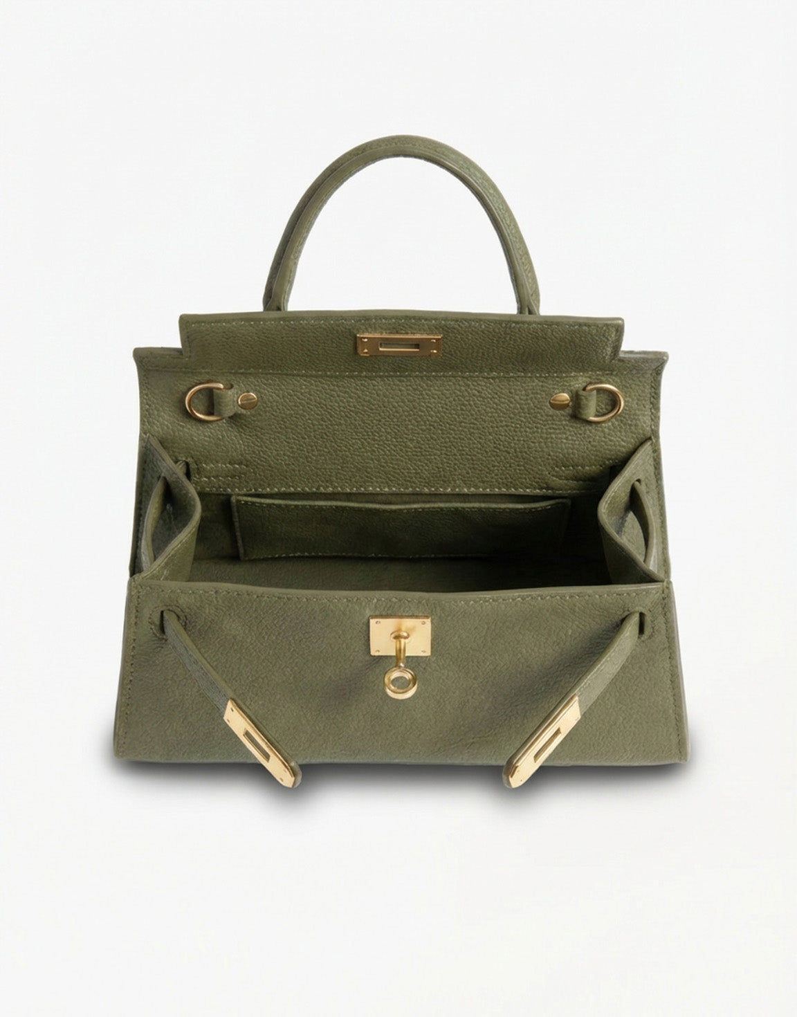 Army Green Gold Detail - Bag