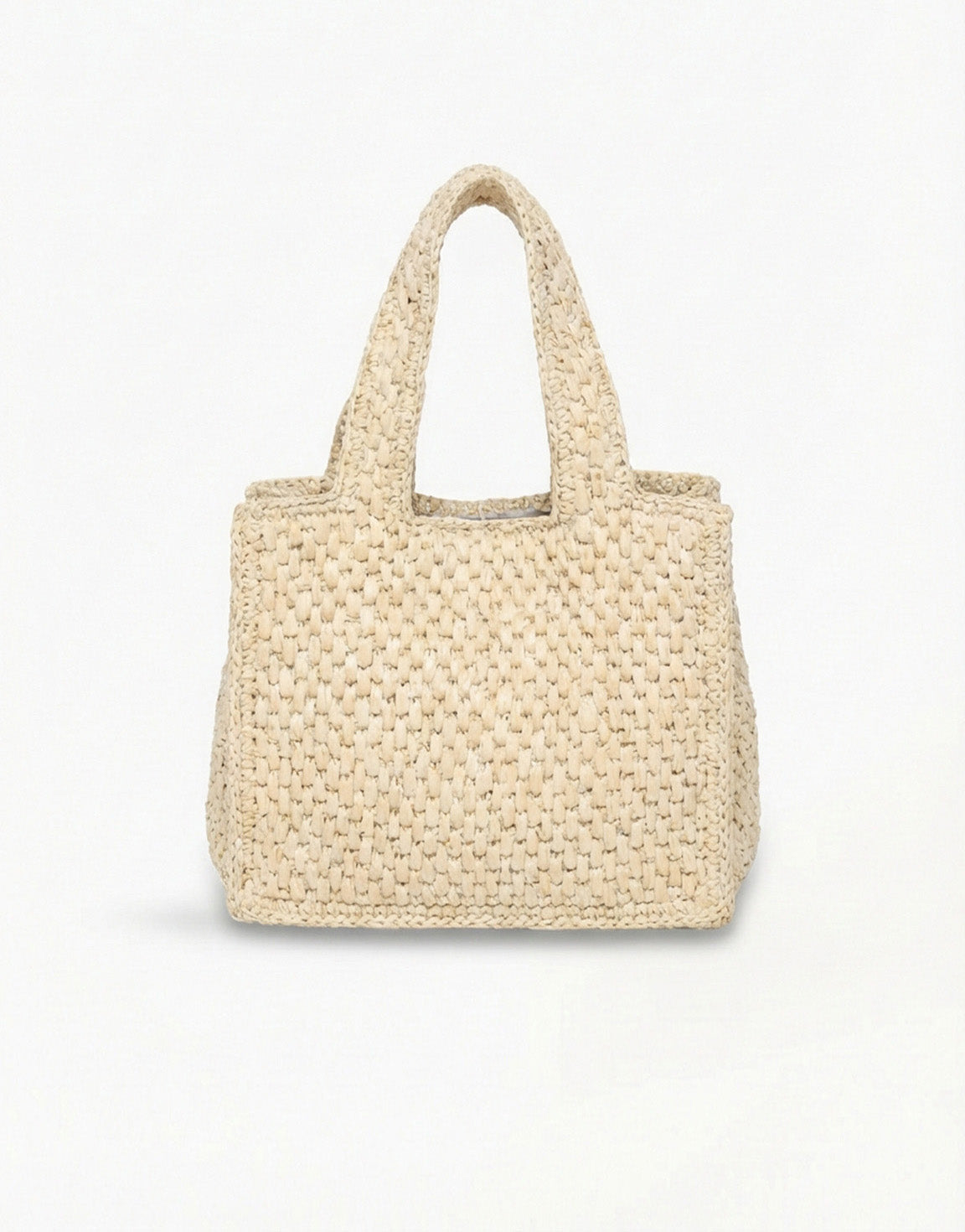Beige Kleine Vierkante Olivia & Kate Gewoven - Tas