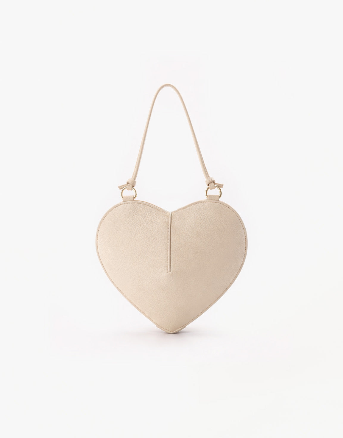 Beige Leather Heart - Bag