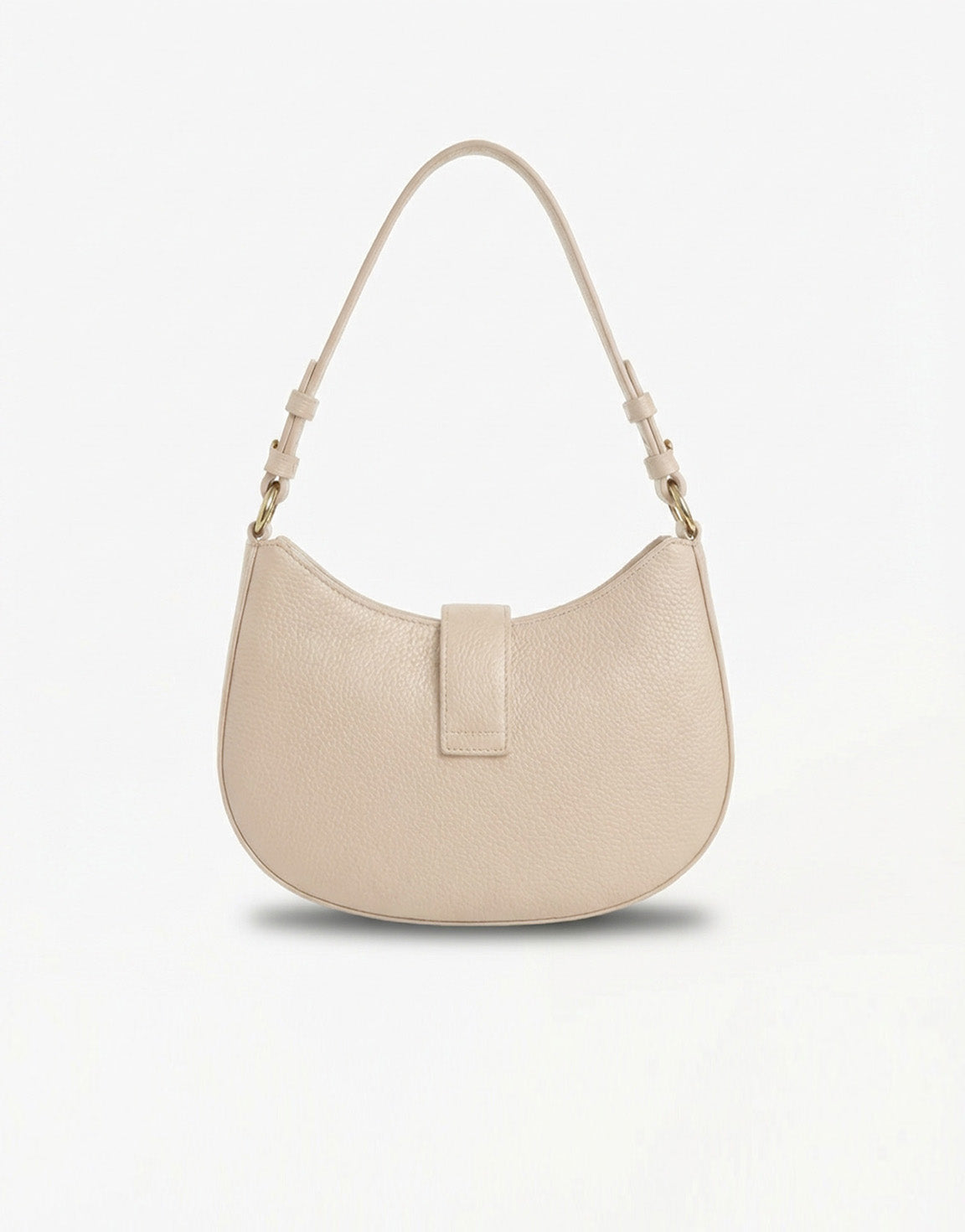 Beige Oval Gold Detail - Handbag
