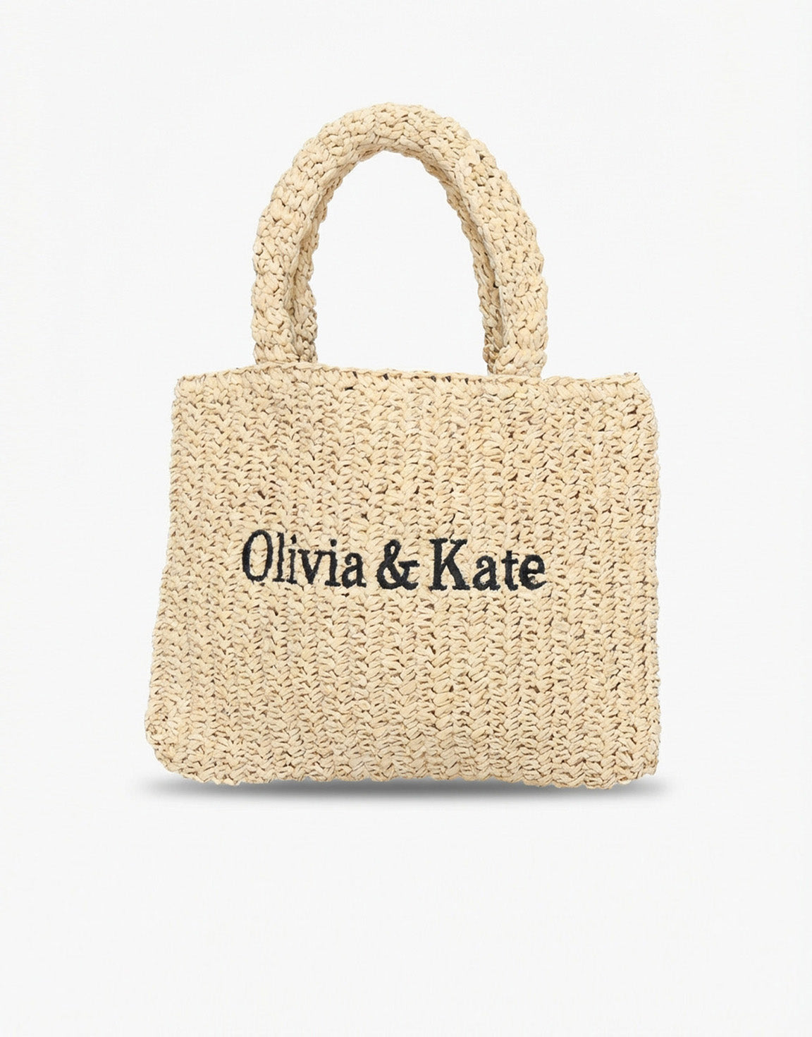 Beige Vierkante Olivia & Kate Gewoven - Tas