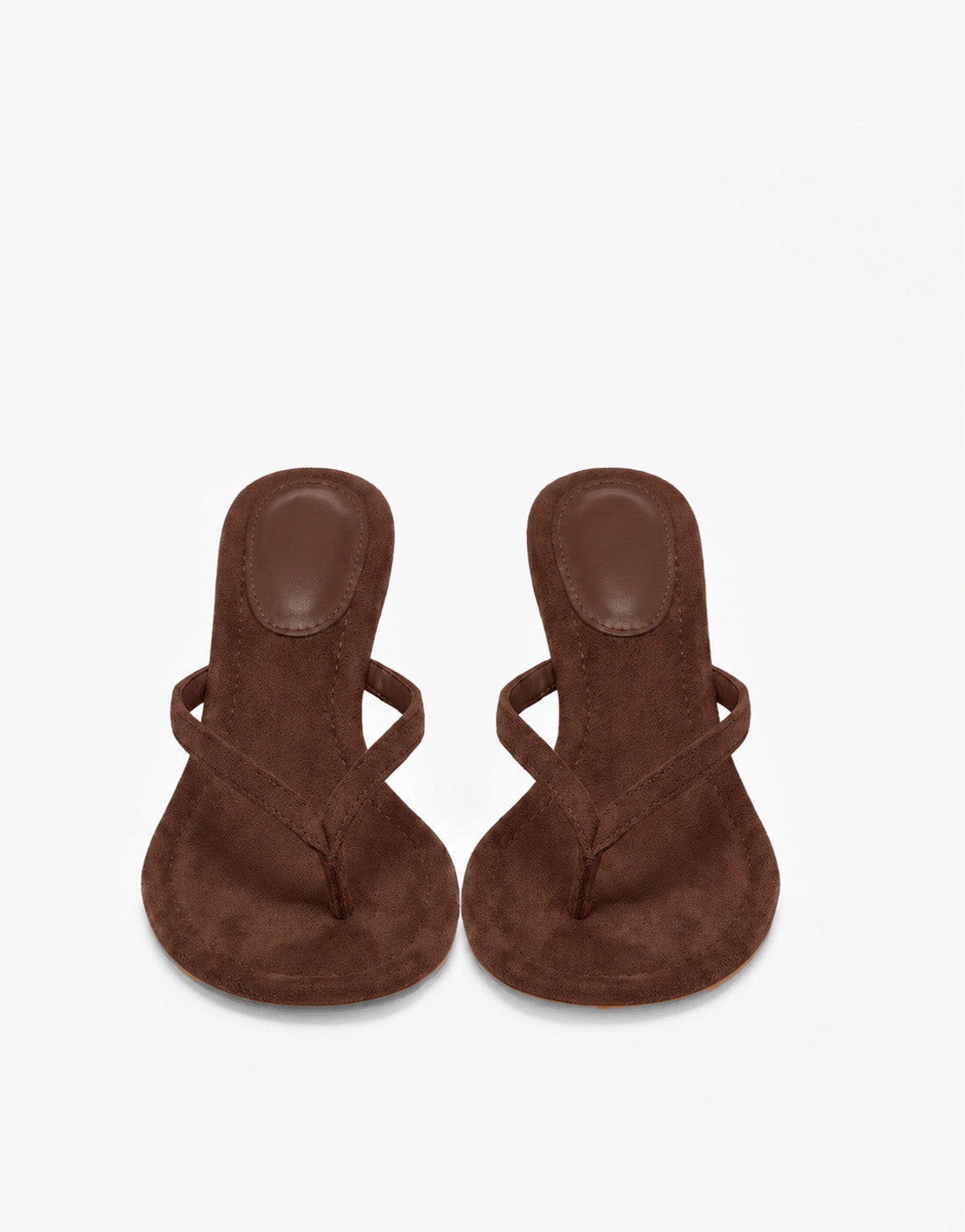 Bruine Mid Suede Hak - Teenslipper