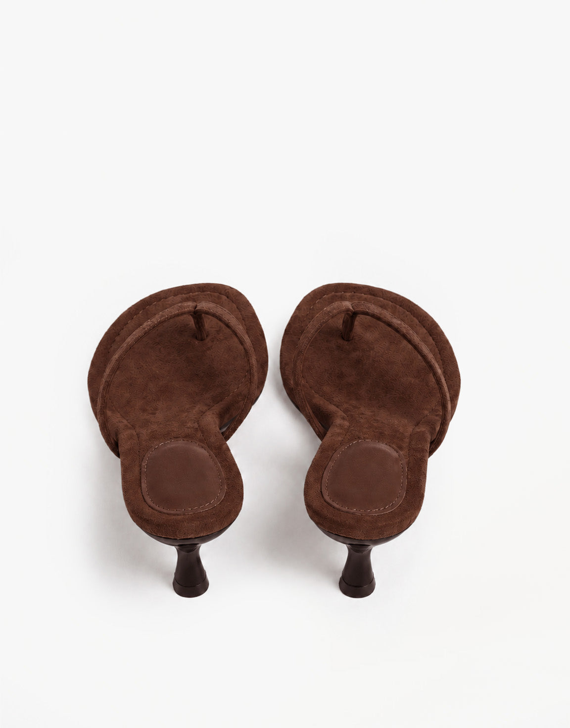 Bruine Mid Suede Hak - Teenslipper