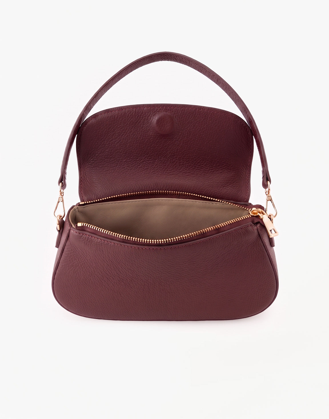 Burgundy Elegante Leren - Tas
