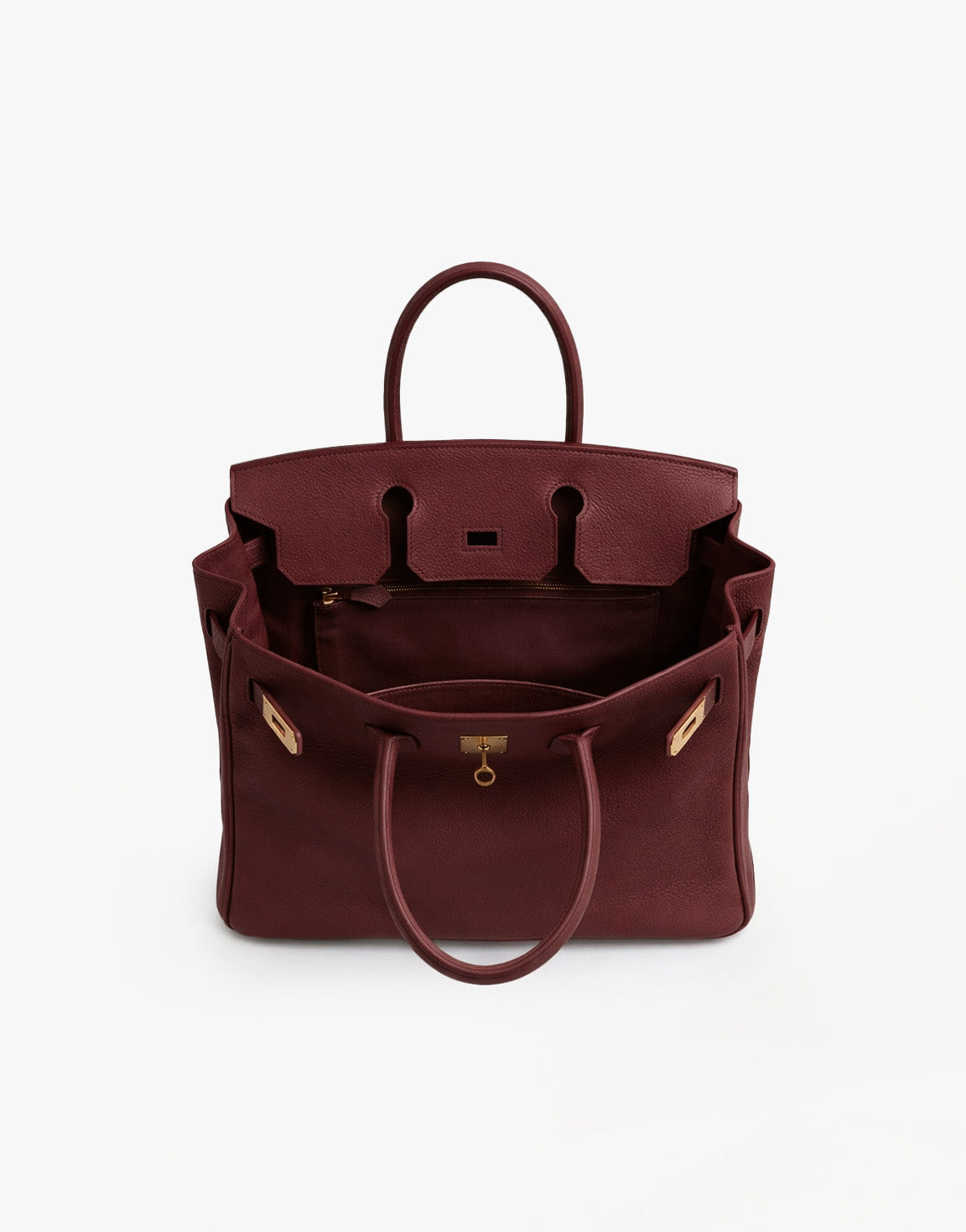Burgundy Large Gold Details - Bag
