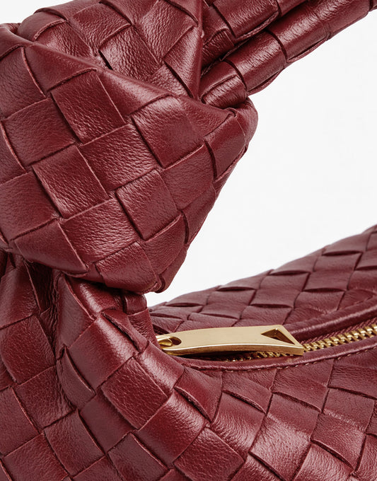 Burgundy Medium Braided - Bag