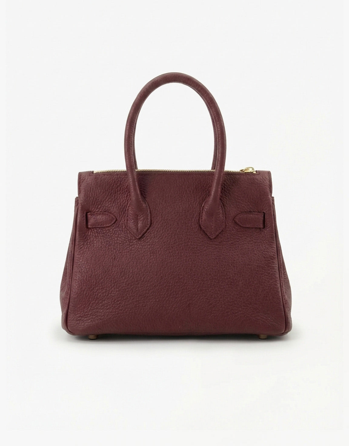 Burgundy Medium Gold Details - Bag