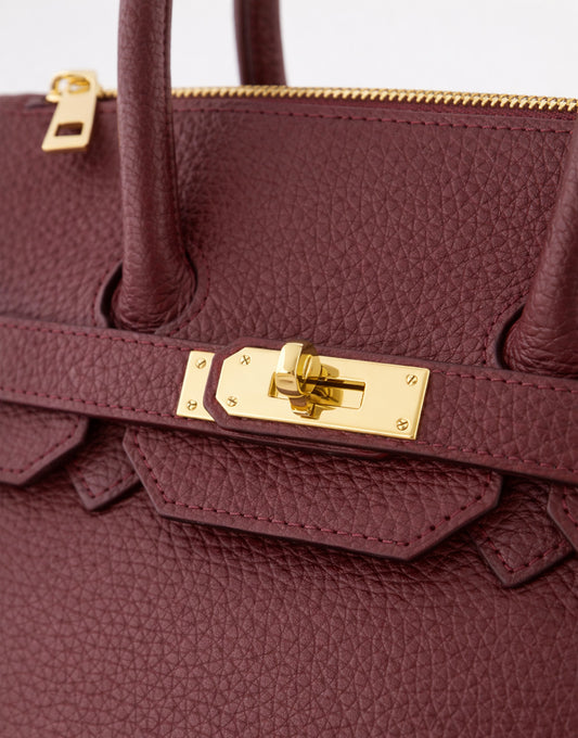 Burgundy Middel Gouden Details - Tas