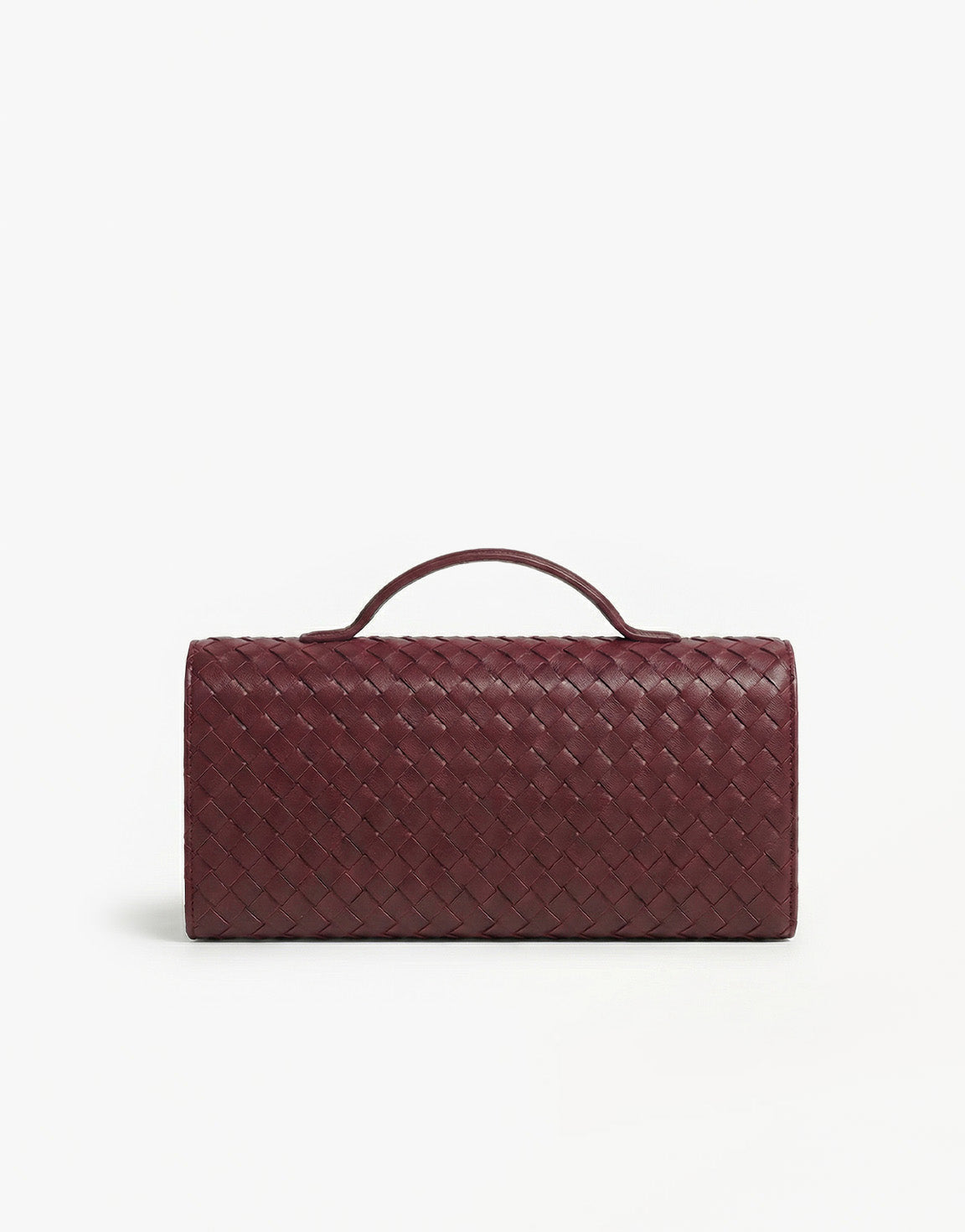 Burgundy PU Gouden Detail  Clutch - Tas