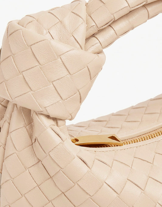 Cream Medium Braided - Bag