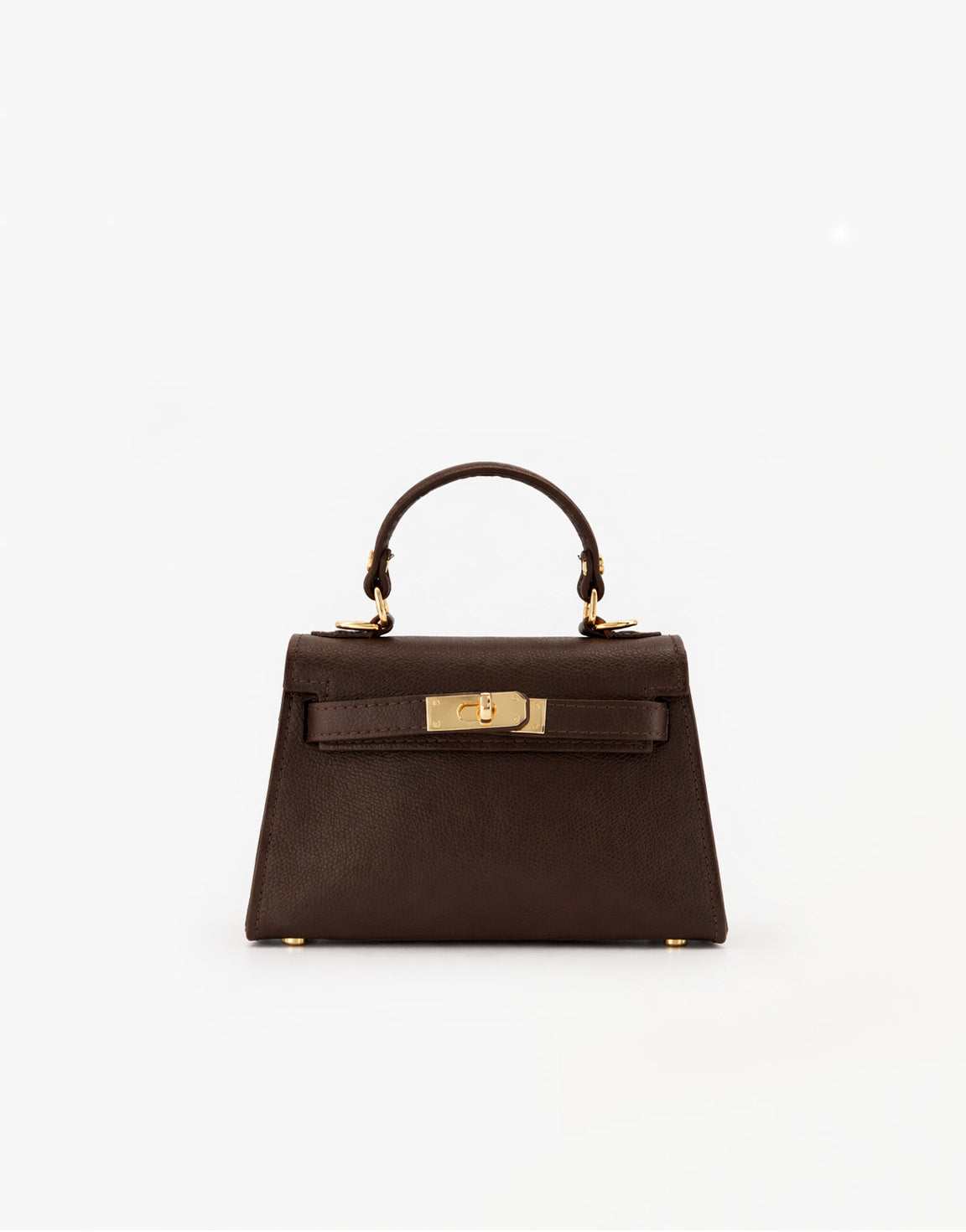Dark Brown Gold Details - Bag
