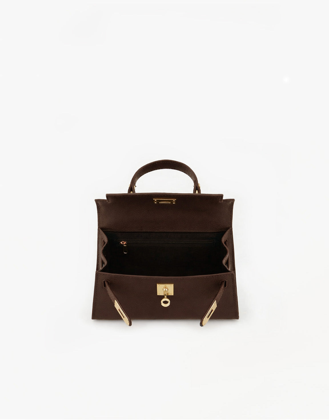 Dark Brown Gold Details - Bag