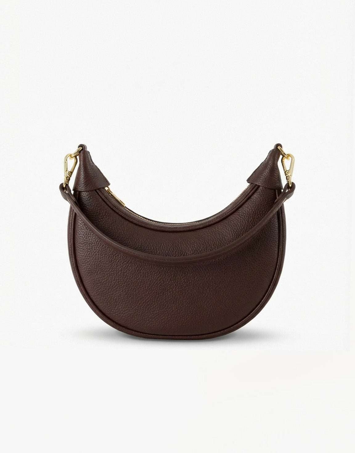 Dark Brown Half Round Leather - Bag