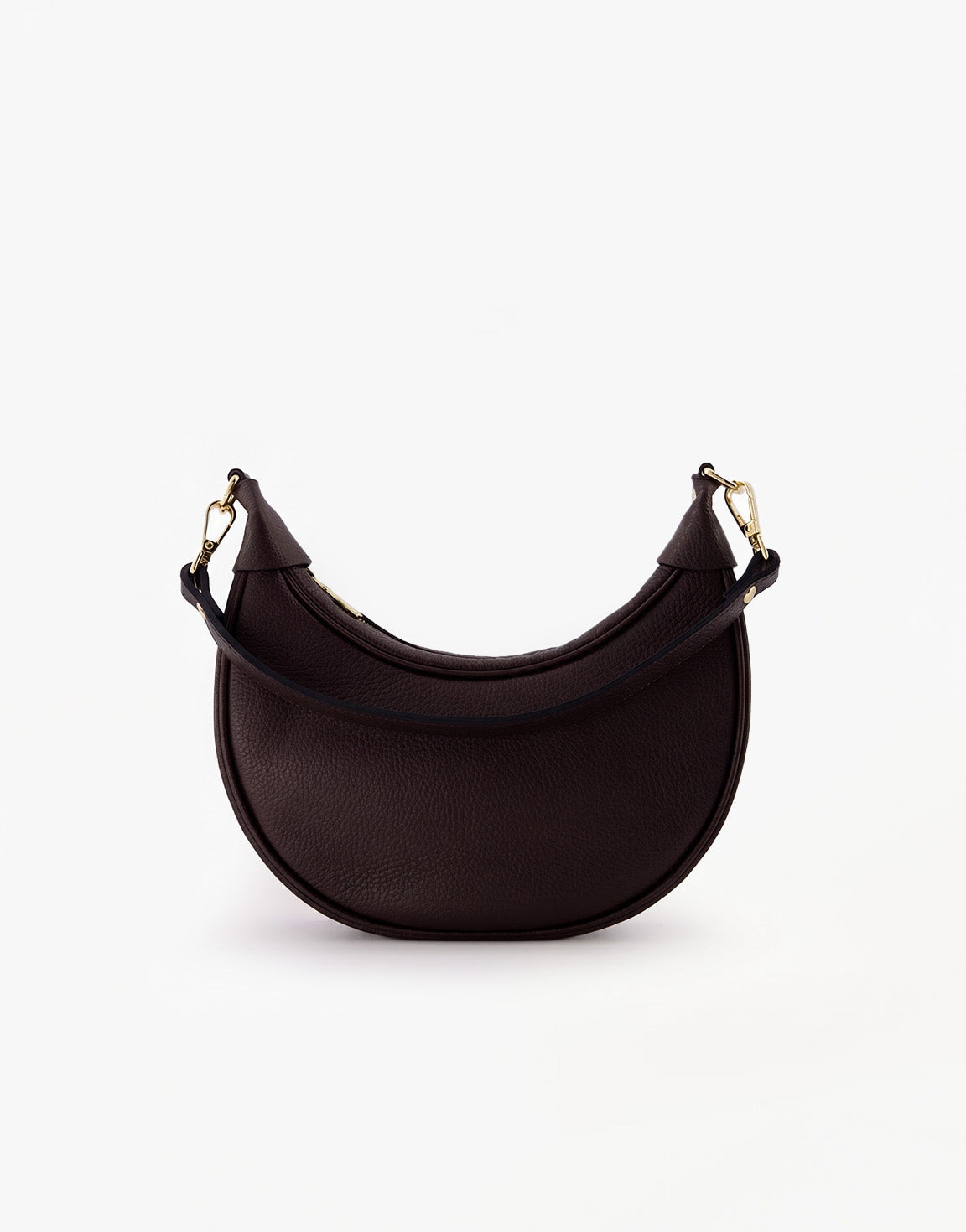 Dark Brown Half Round Leather - Bag