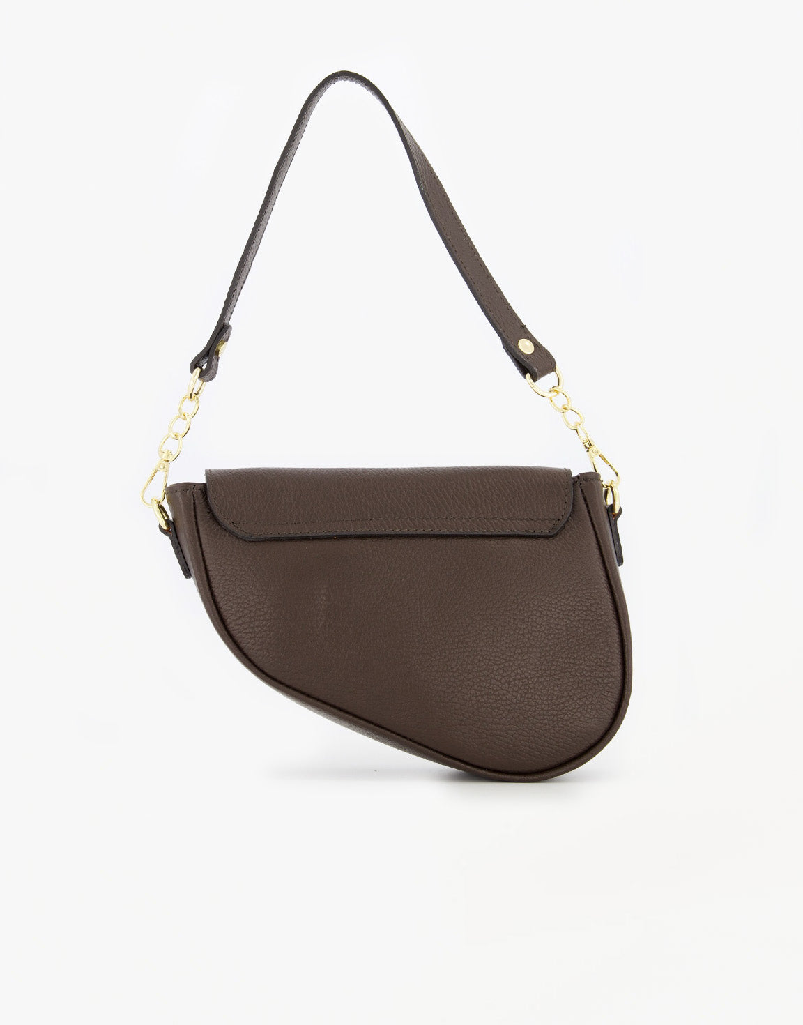 Donkerbruine Leren Saddle - Tas