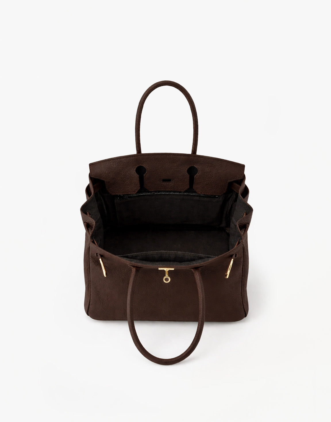 Dark Brown Medium Gold Details - Bag