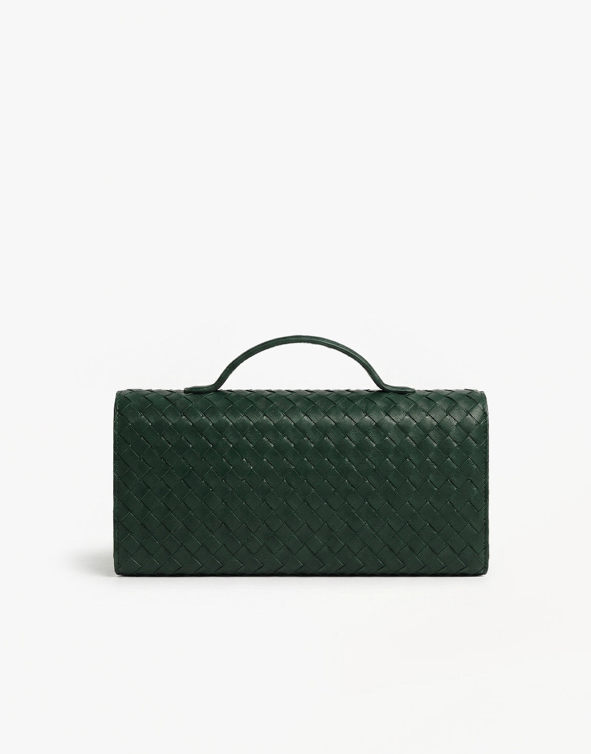 Dark Green PU Gold Detail Clutch - Bag