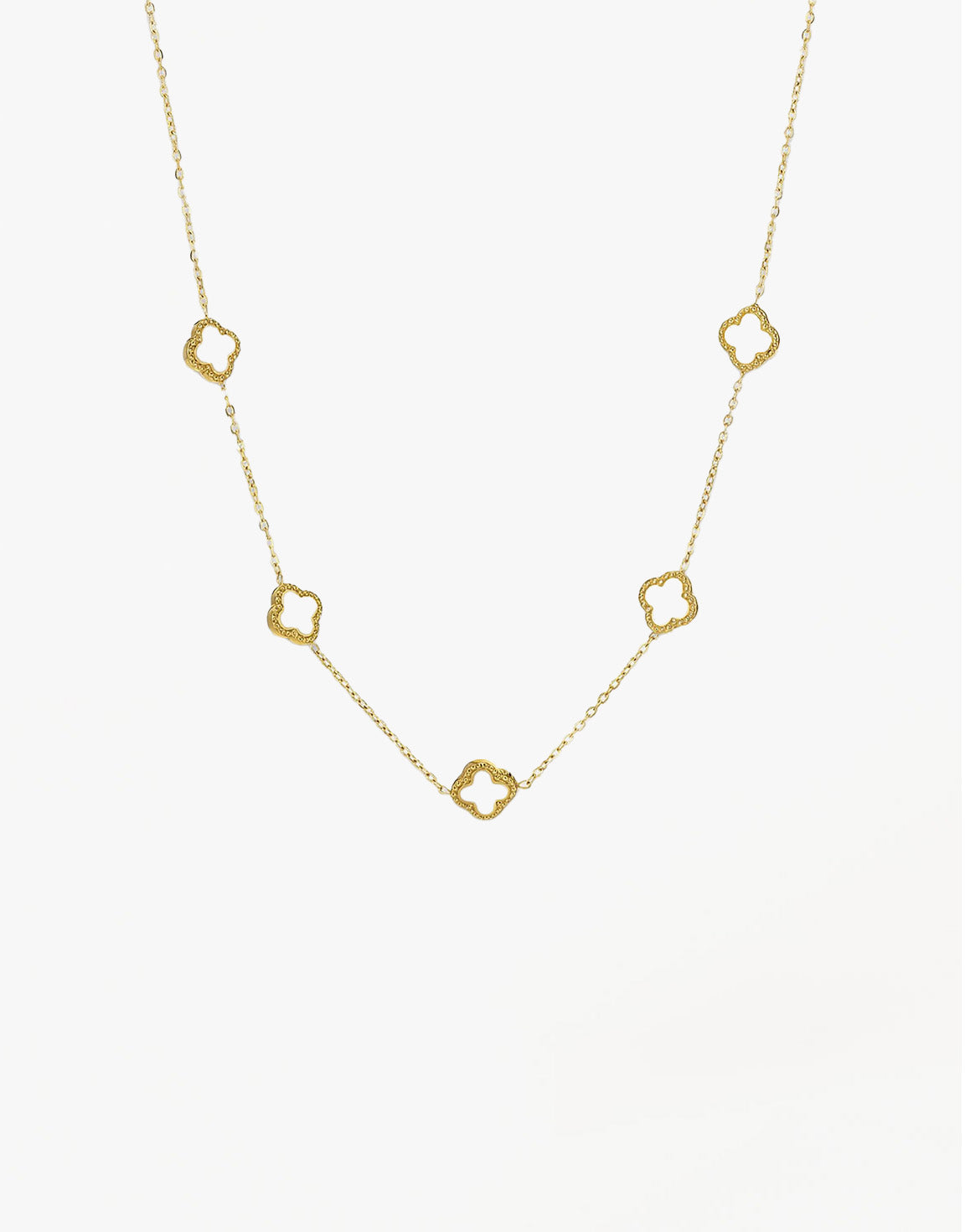 Gouden Bloemvormige - Ketting