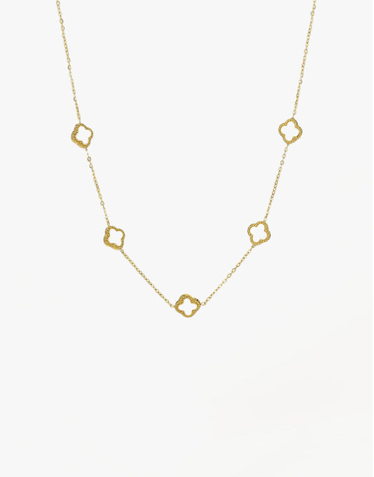 Gouden Bloemvormige - Ketting