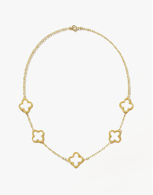 Gouden Bloemvormige - Ketting