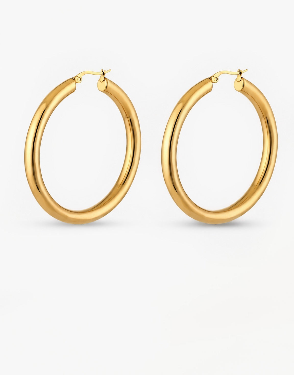 Gold Large Ring - Earrings