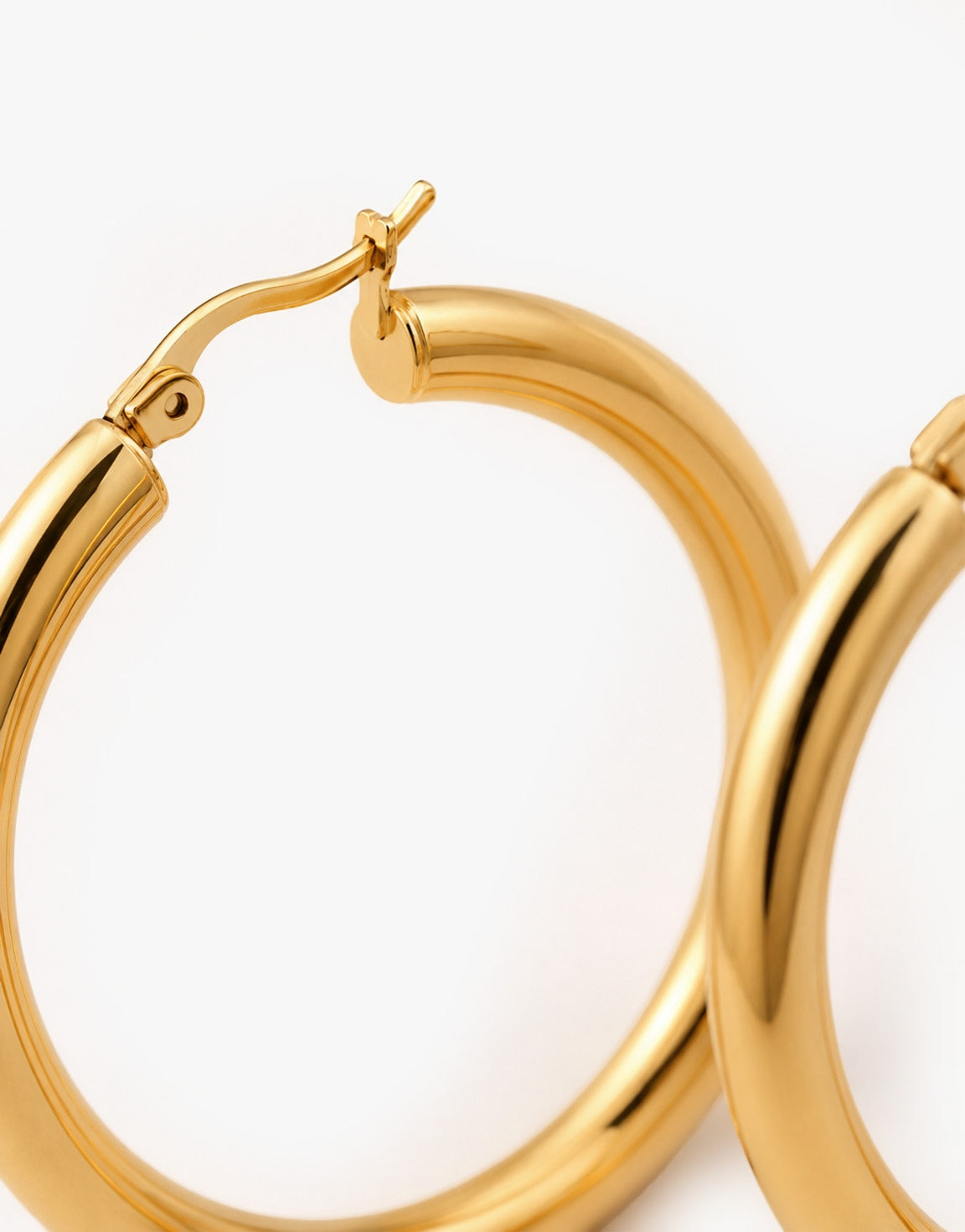 Gold Large Ring - Earrings