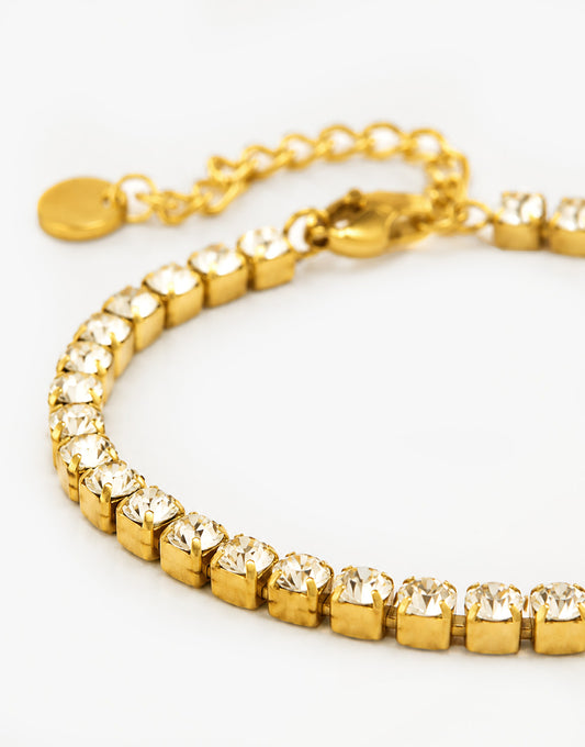 Gold Zirconia Tennis - Bracelet