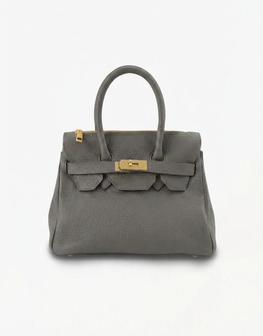 Grijze Middel Gouden Details - Tas