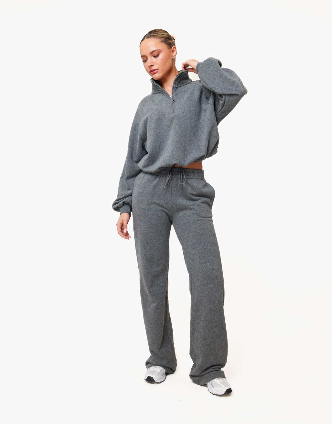 Dark Gray Wide Jogging Pants