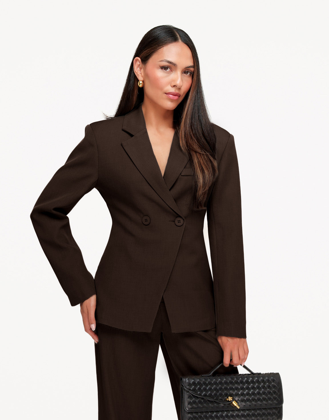 Donkerbruine Classic Getailleerde Knopen - Blazer