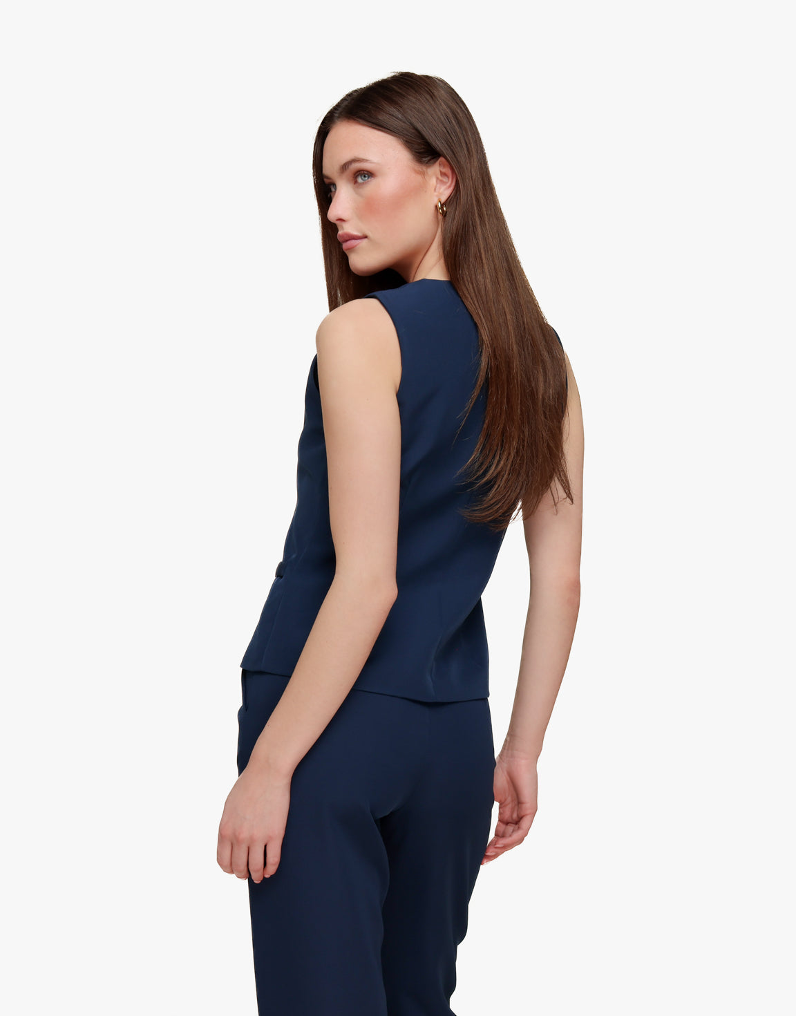 Navy High Buttons - Gilet