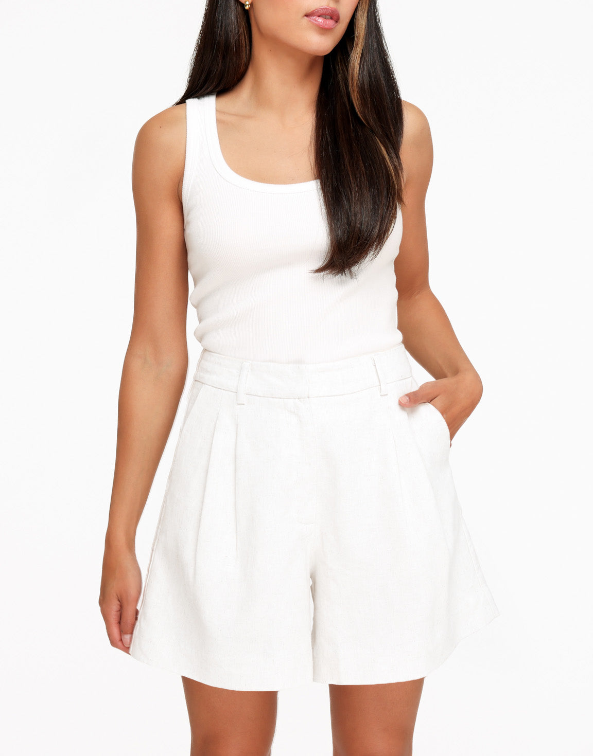 Off White Signature Linnen Blend  - Short