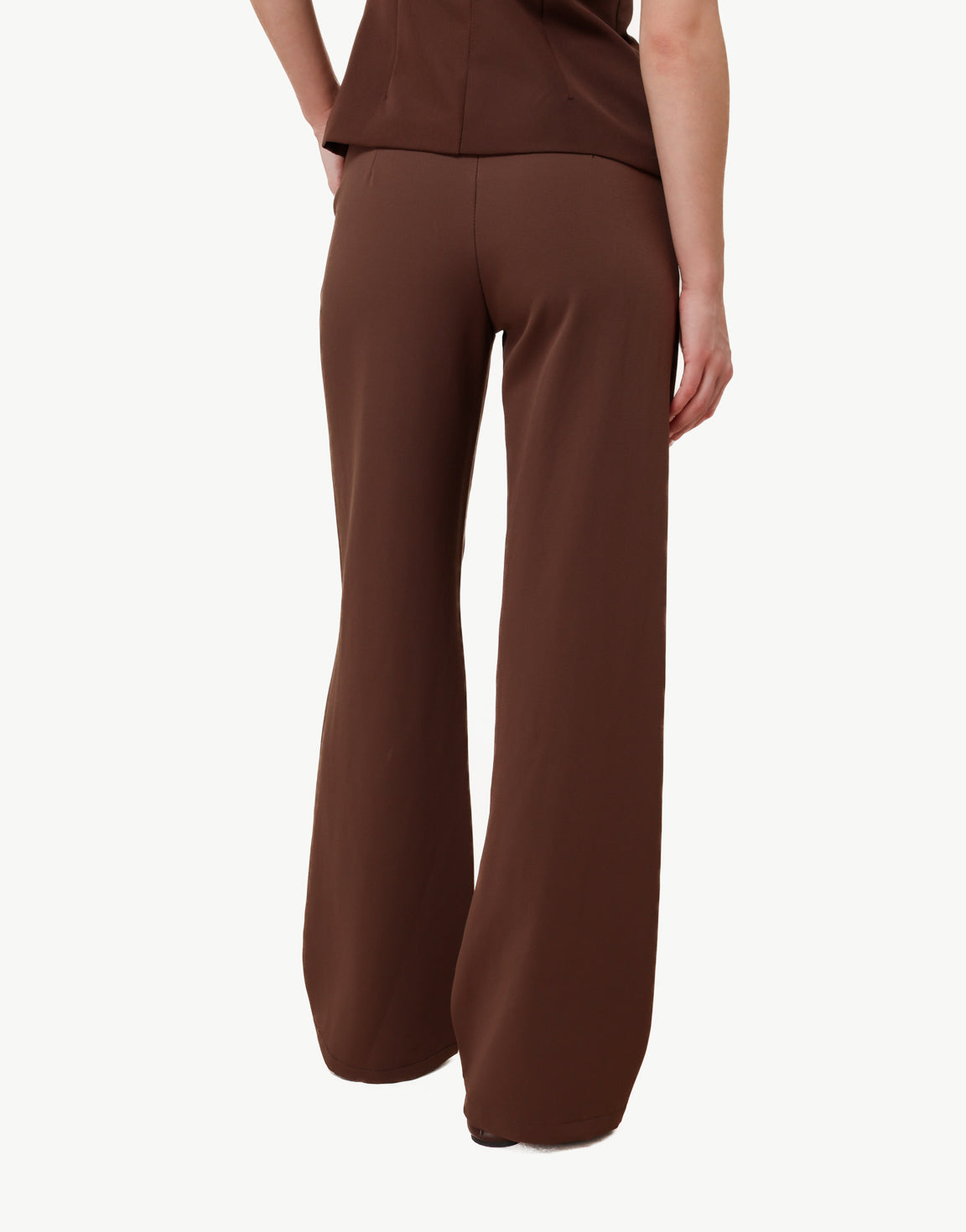 Donkerbruine Basic Rechte - Pantalon