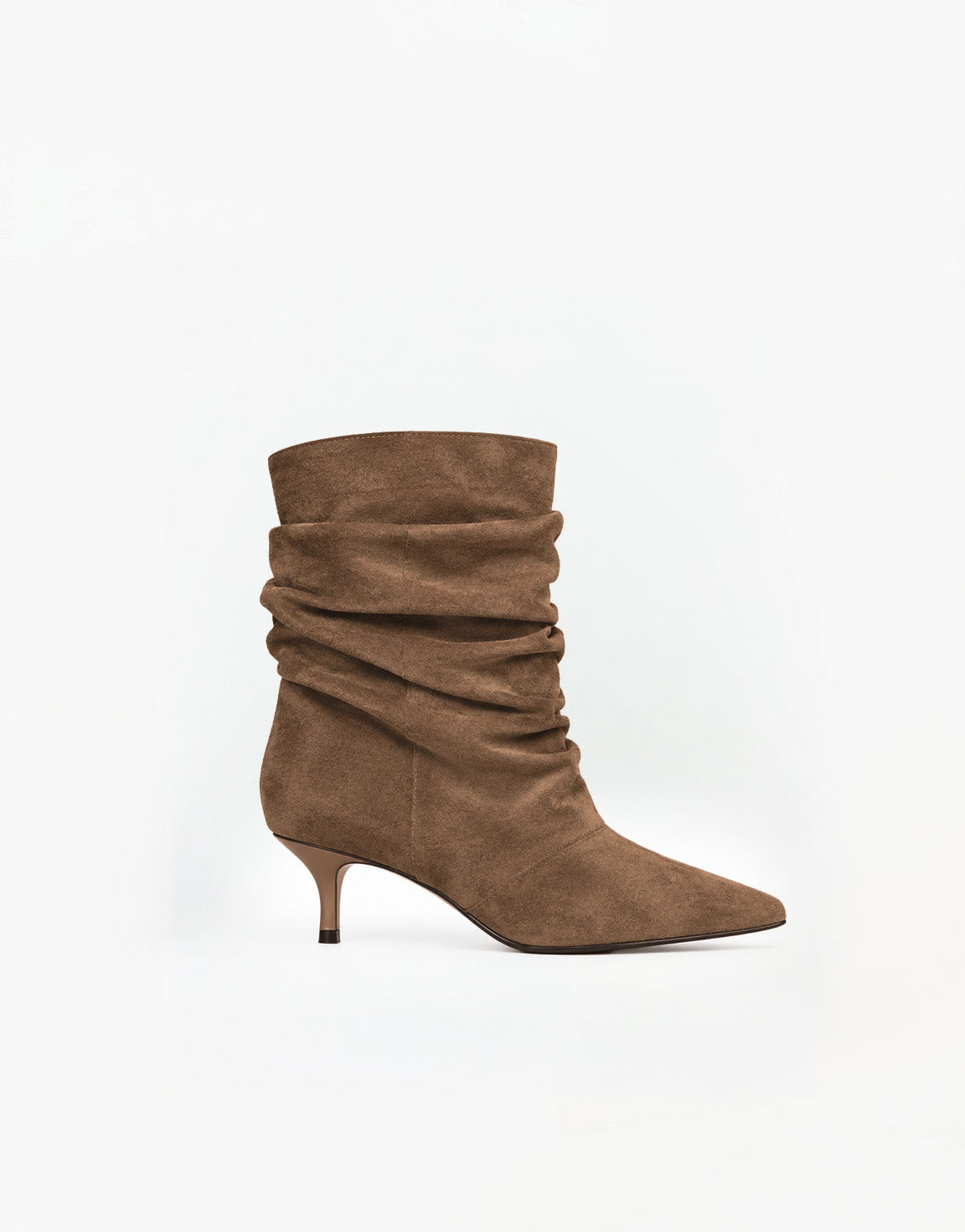 SCHOENEN-TAUPE-SUEDE-LAGE-SUEDE-HAK-LAARZEN-VOORKANT