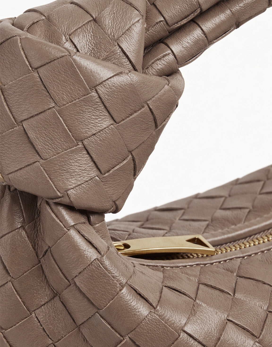 Taupe Middel Gevlochten - Tas