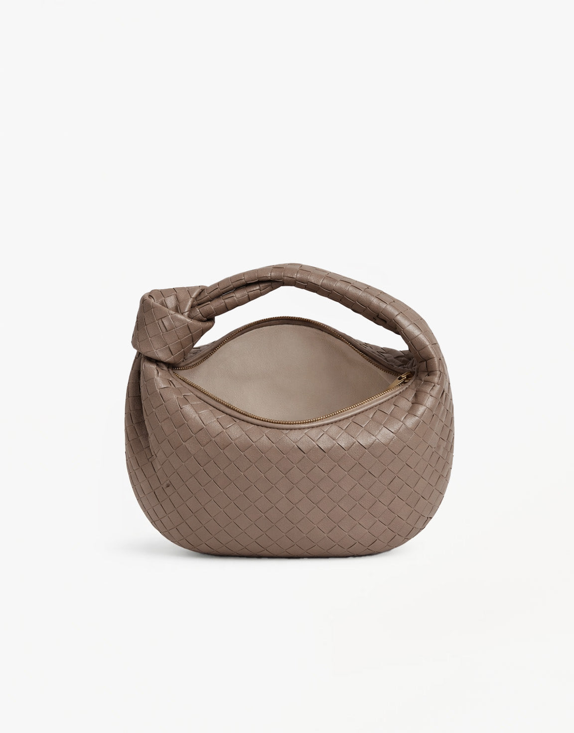 Taupe Middel Gevlochten - Tas