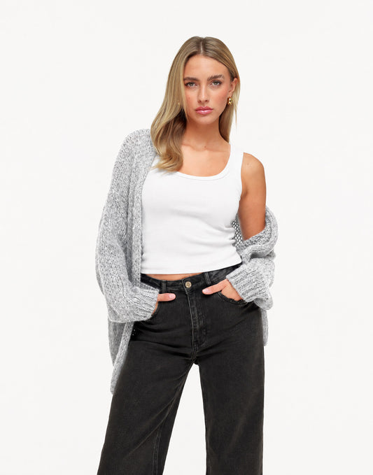 Light Gray Wool - Cardigan