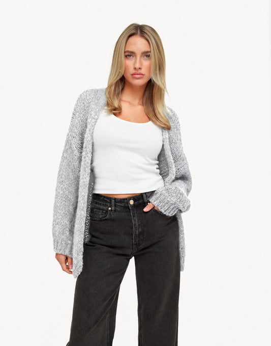 Light Gray Wool - Cardigan