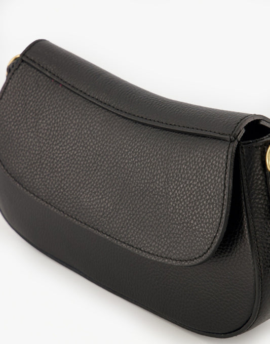Zwarte Elegante Leren - Tas