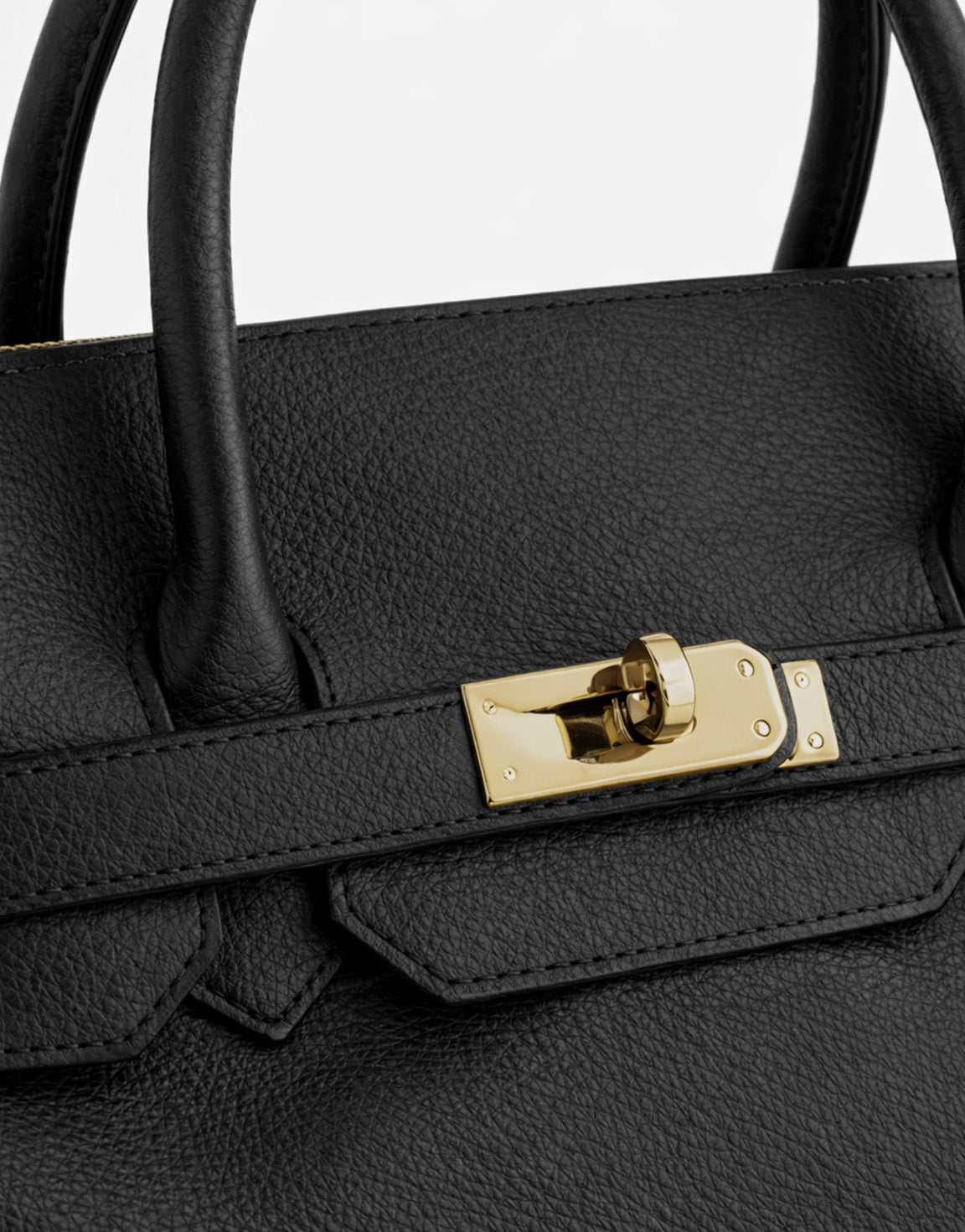Zwarte Grote Gouden Details - Tas