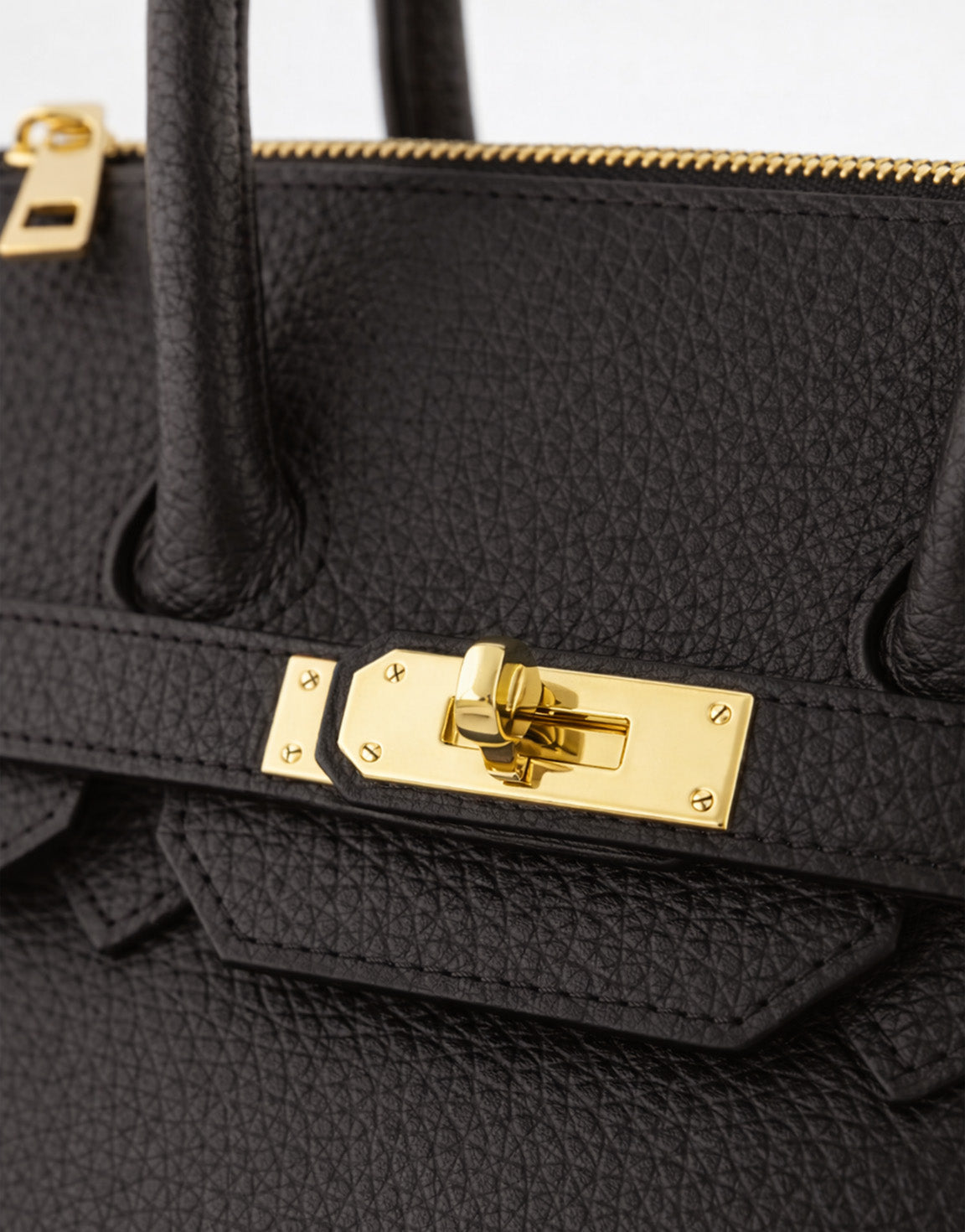 Zwarte Middel Gouden Detail - Tas