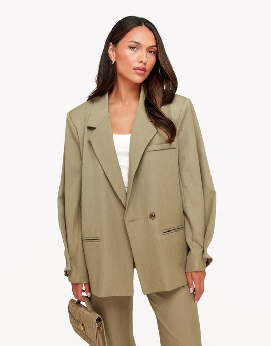 Army Groene Classic Oversized - Blazer - Olivia & Kate