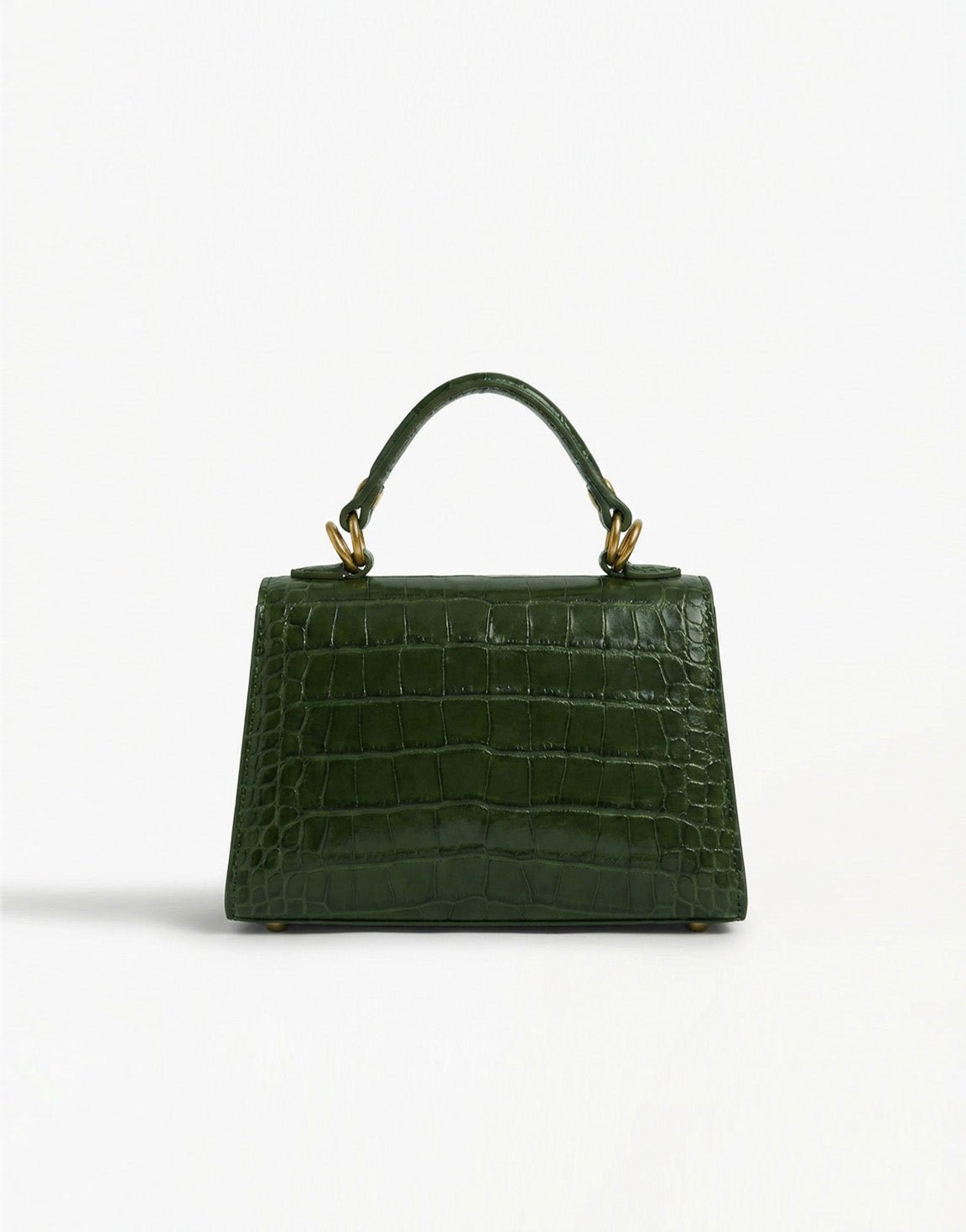 Army Groene Slangen Leren Gouden Detail - Tas - Olivia & Kate