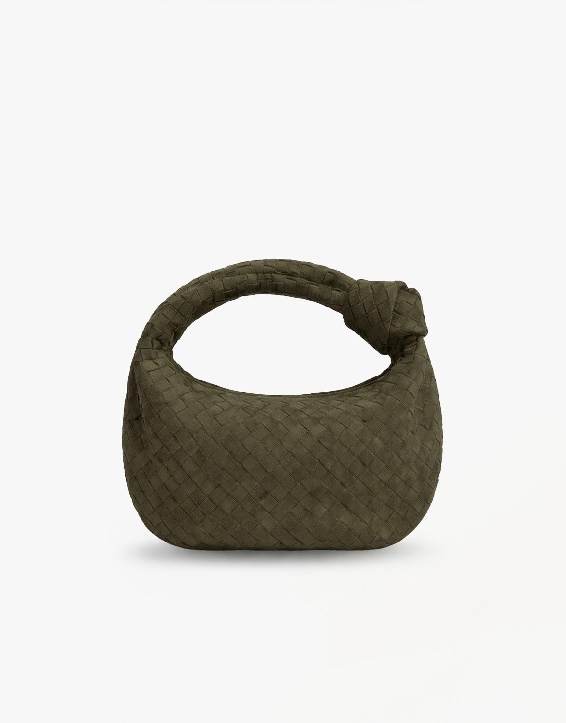Army Groene Suede Middel Gevlochten - Tas - Olivia & Kate