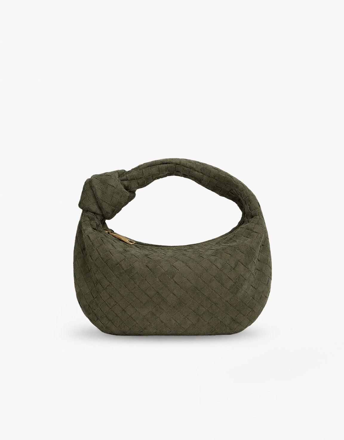 Army Groene Suede Middel Gevlochten - Tas - Olivia & Kate
