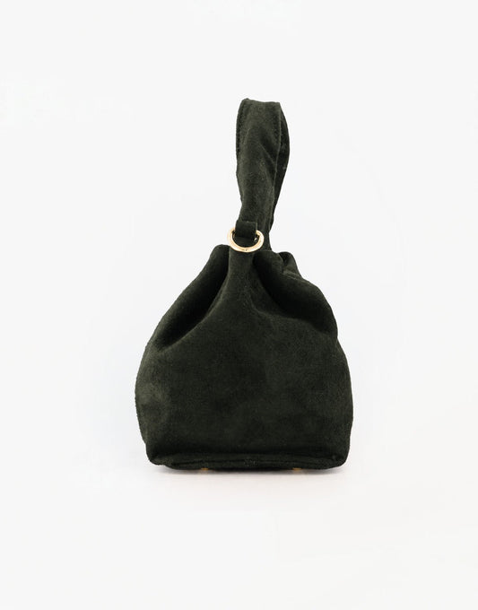 Army Groene Suede Ronde Schouder - Tas - Olivia & Kate