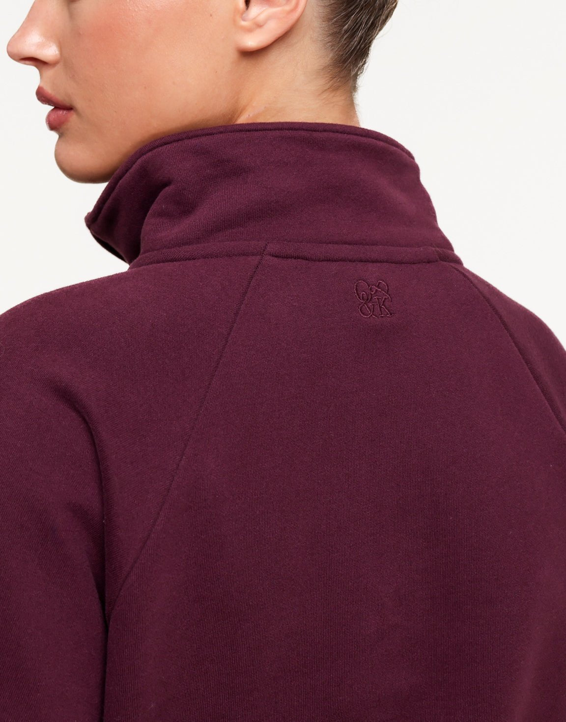 Aubergine Cropped Rits Jogging - Vest - Olivia & Kate