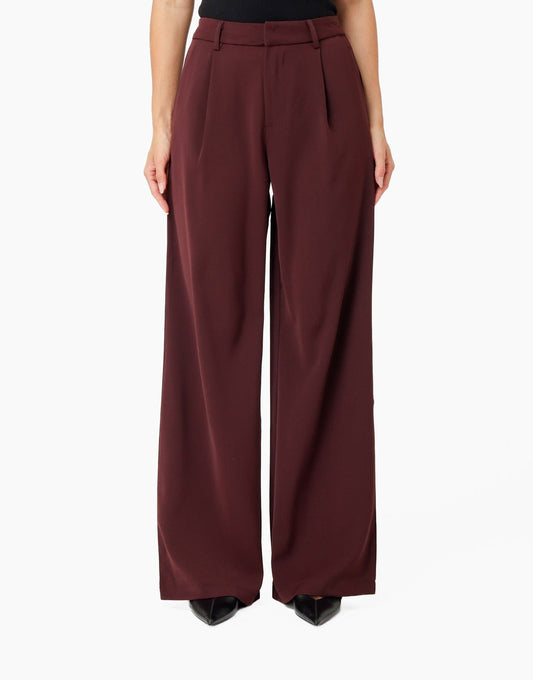 Aubergine Luxe Classic Rechte - Pantalon - Olivia & Kate